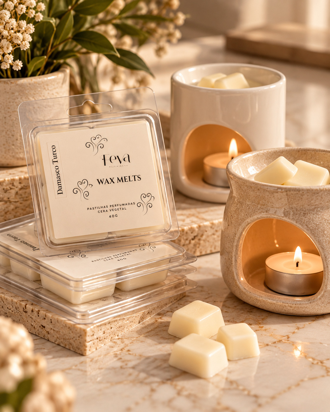 Pastilha aromática em difusor de tomada FEVA